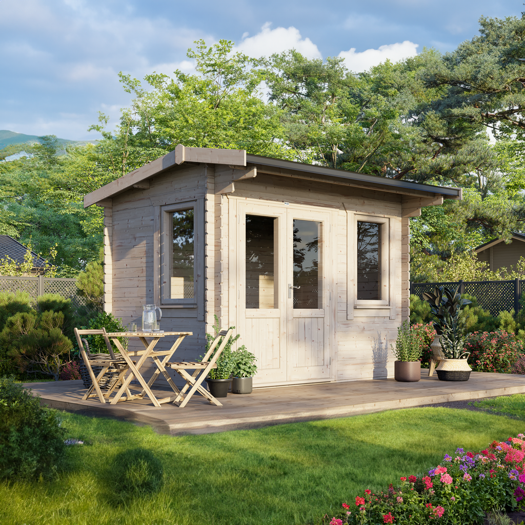 Express Power Classic Offset Apex Log Cabin