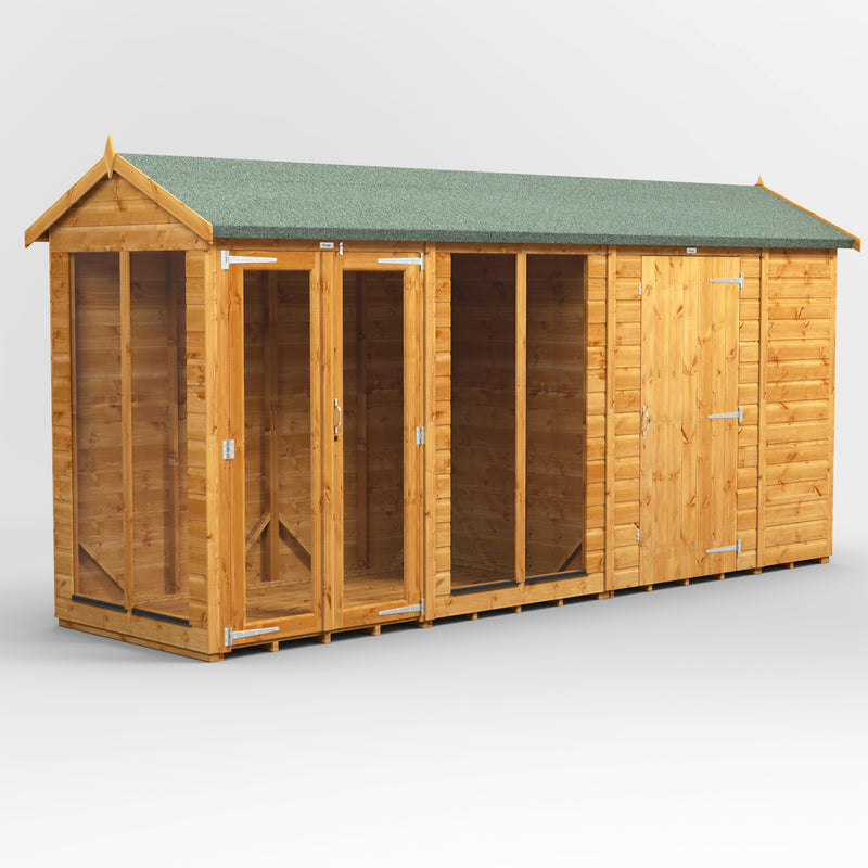 Fast Delivery Power Apex Summerhouse Combi With 6' Side Store