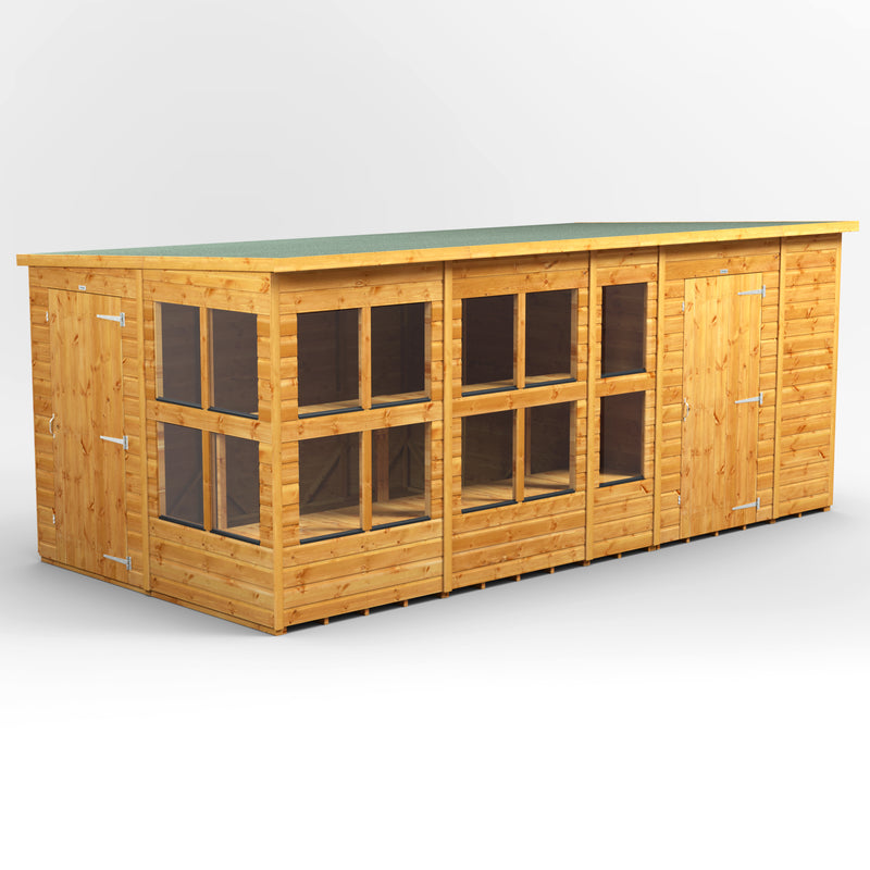 Fast Delivery Power Pent Potting Shed Combi With 6' Side Store