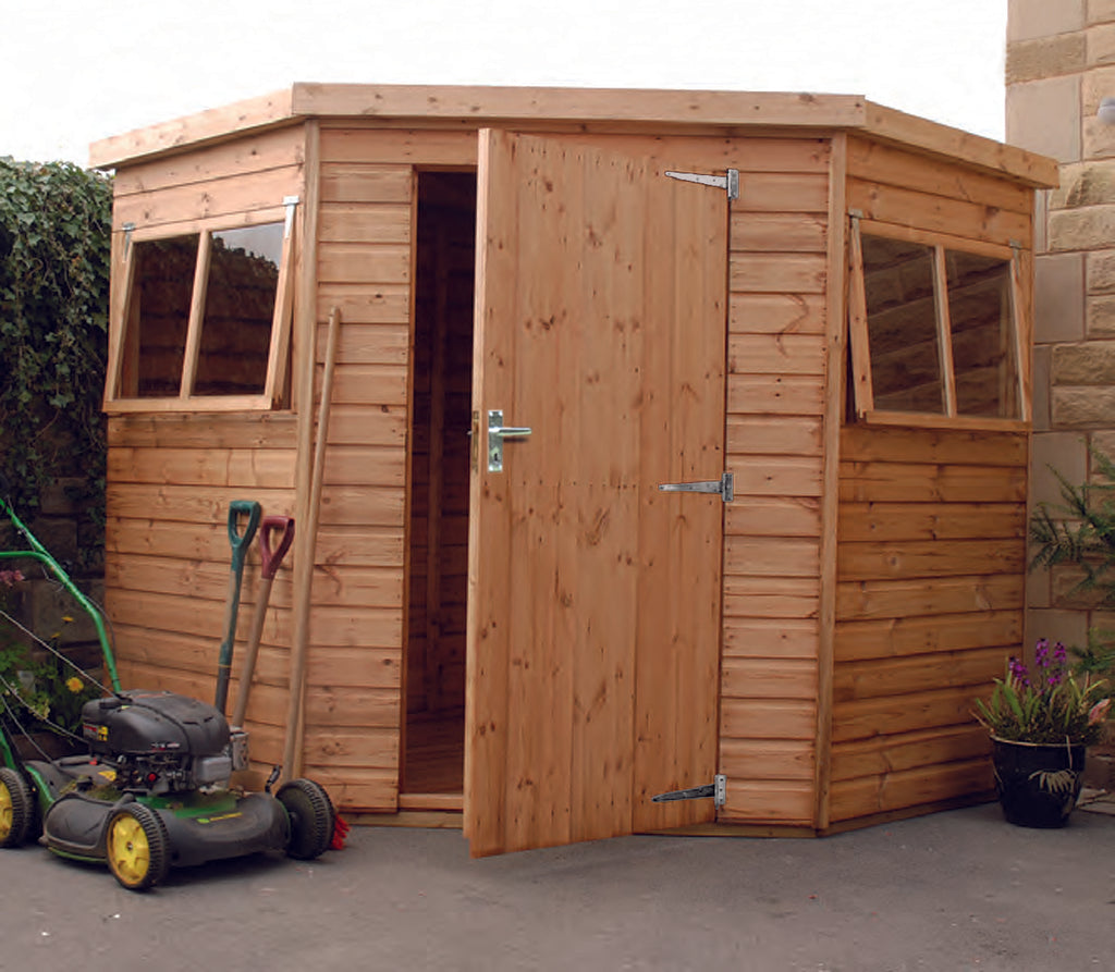 Clayton Wooden Pent Corner Shed - Purewell Timber