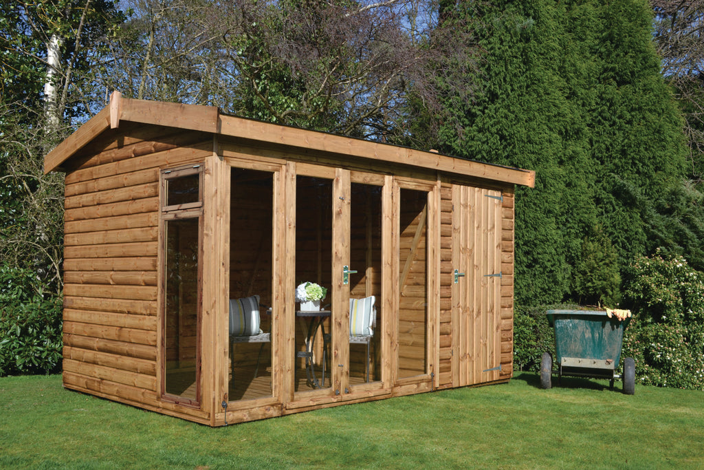 Merano Dual Wooden Apex Summerhouse - Purewell Timber