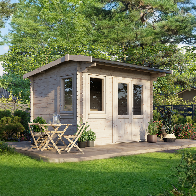Express Power Classic Offset Apex Log Cabin