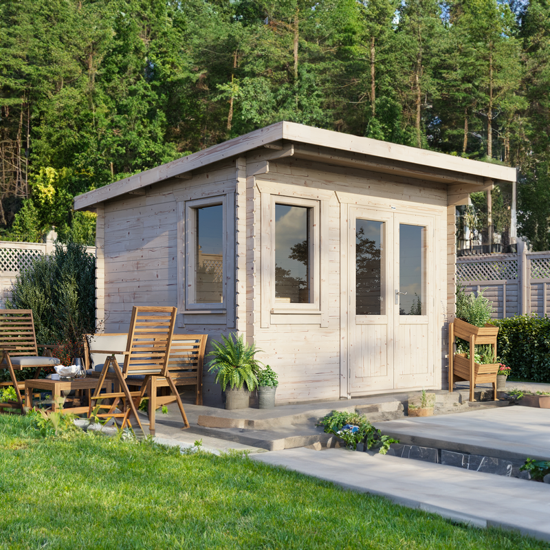 Power Apex Log Cabin | Offset Apex Cabin – Purewell Timber