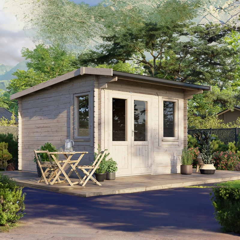 Express Power Classic Offset Apex Log Cabin
