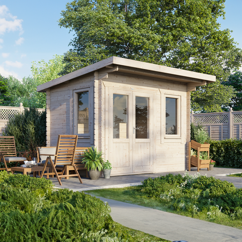 Power Apex Log Cabin | Offset Apex Cabin – Purewell Timber