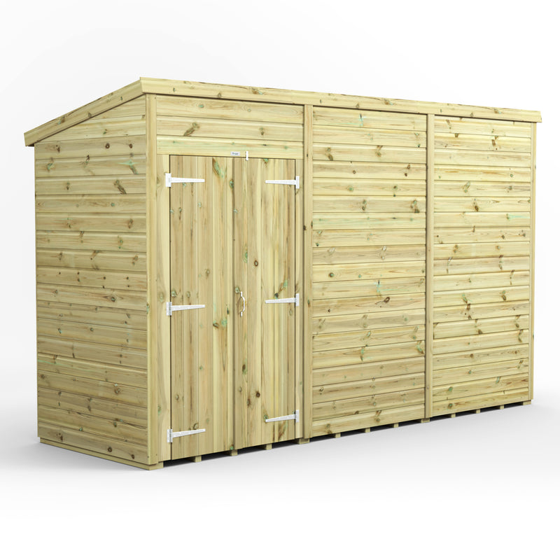 Extras | Double Door Option | Fast Delivery Power Premium Windowless Shiplap Pent Shed