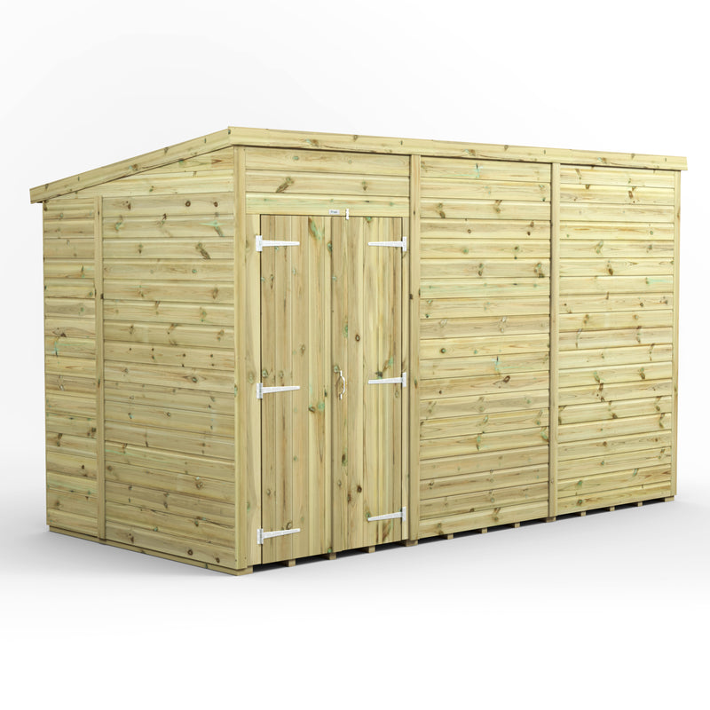 Extras | Double Door Option | Fast Delivery Power Premium Windowless Shiplap Pent Shed