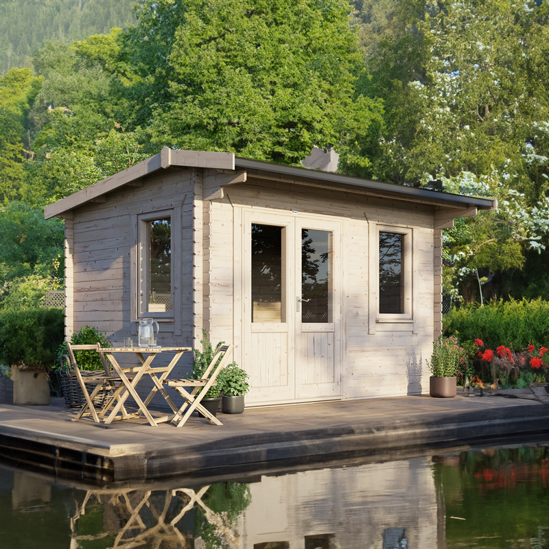 Express Power Classic Offset Apex Log Cabin