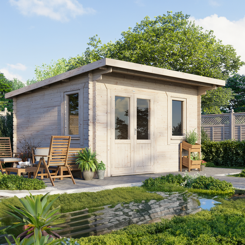 Express Power Classic Pent Log Cabin