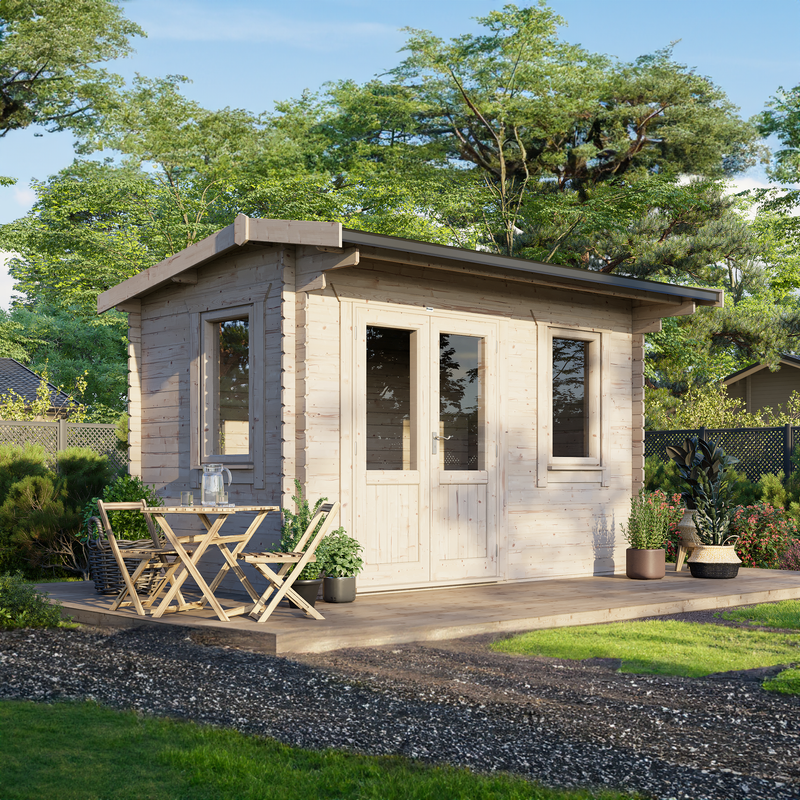 Express Power Classic Offset Apex Log Cabin