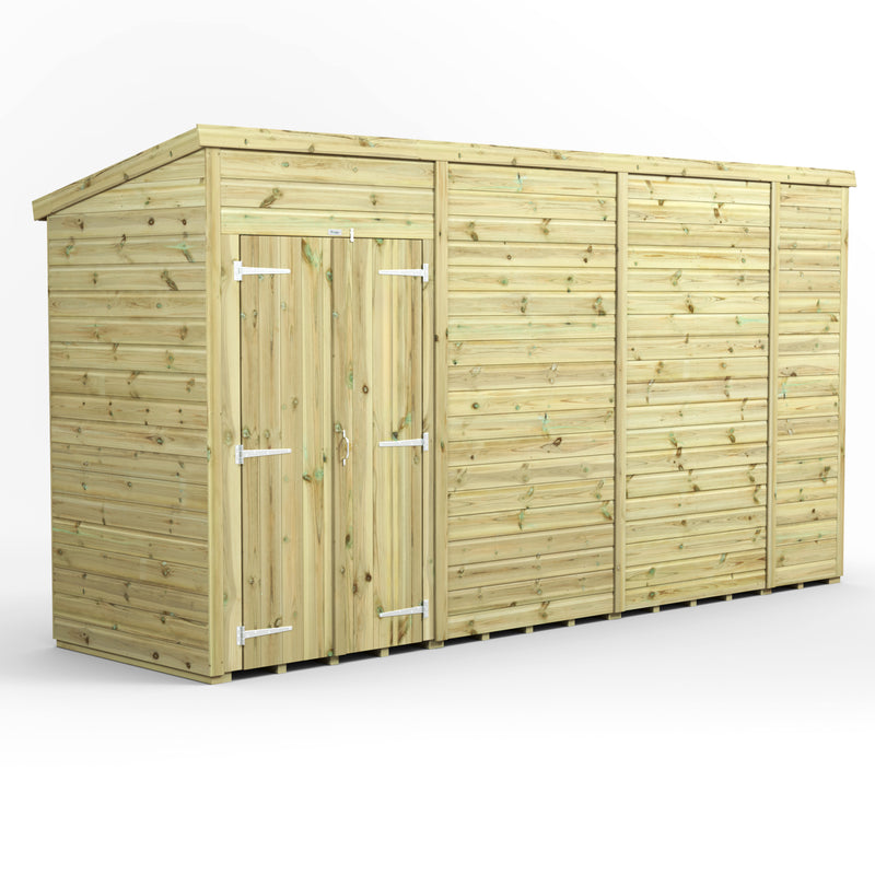 Extras | Double Door Option | Fast Delivery Power Premium Windowless Shiplap Pent Shed