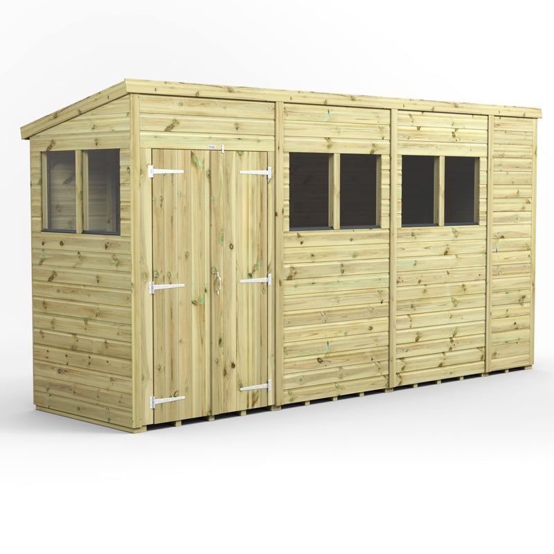 Extras | Double Door Option | Fast Delivery Power Premium Shiplap Pent Shed