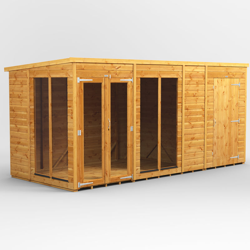 Fast Delivery Power Pent Summerhouse Combi With 4' Side Store