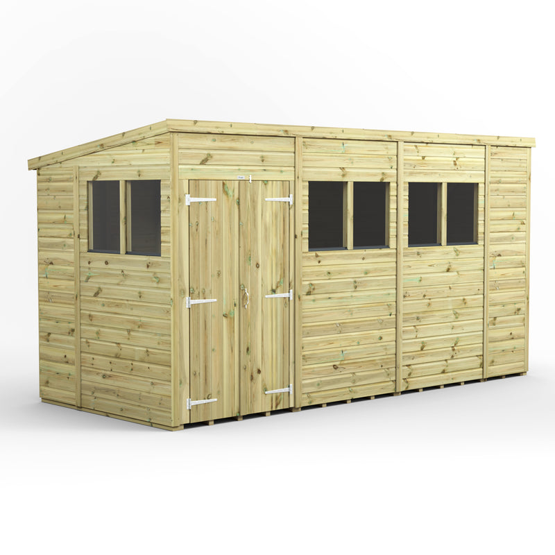 Extras | Double Door Option | Fast Delivery Power Premium Shiplap Pent Shed