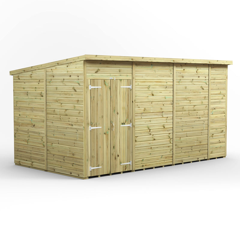 Extras | Double Door Option | Fast Delivery Power Premium Windowless Shiplap Pent Shed