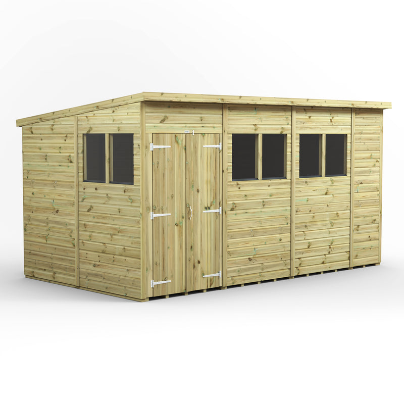 Extras | Double Door Option | Fast Delivery Power Premium Shiplap Pent Shed