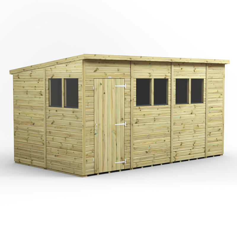 Fast Delivery Power Premium Shiplap Pent Shed