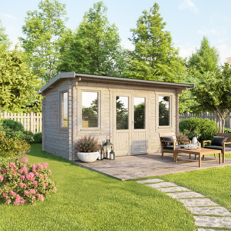 Express Power Classic Offset Apex Log Cabin