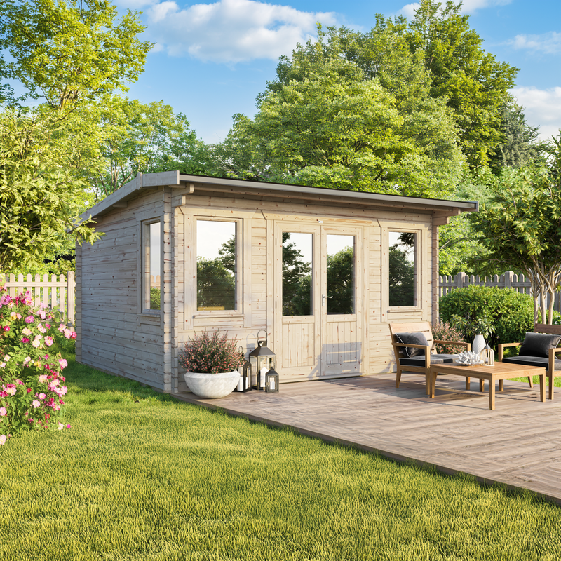Express Power Classic Offset Apex Log Cabin
