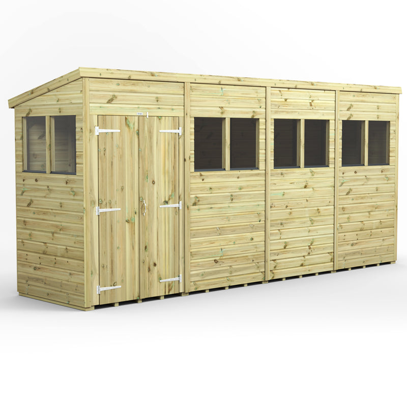 Extras | Double Door Option | Fast Delivery Power Premium Shiplap Pent Shed