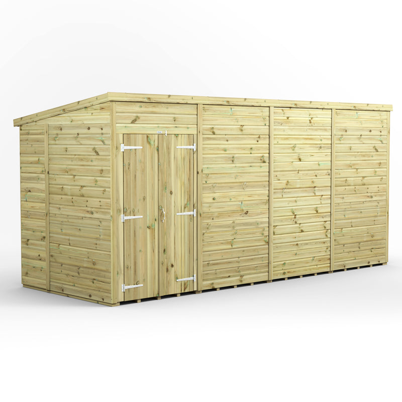 Extras | Double Door Option | Fast Delivery Power Premium Windowless Shiplap Pent Shed