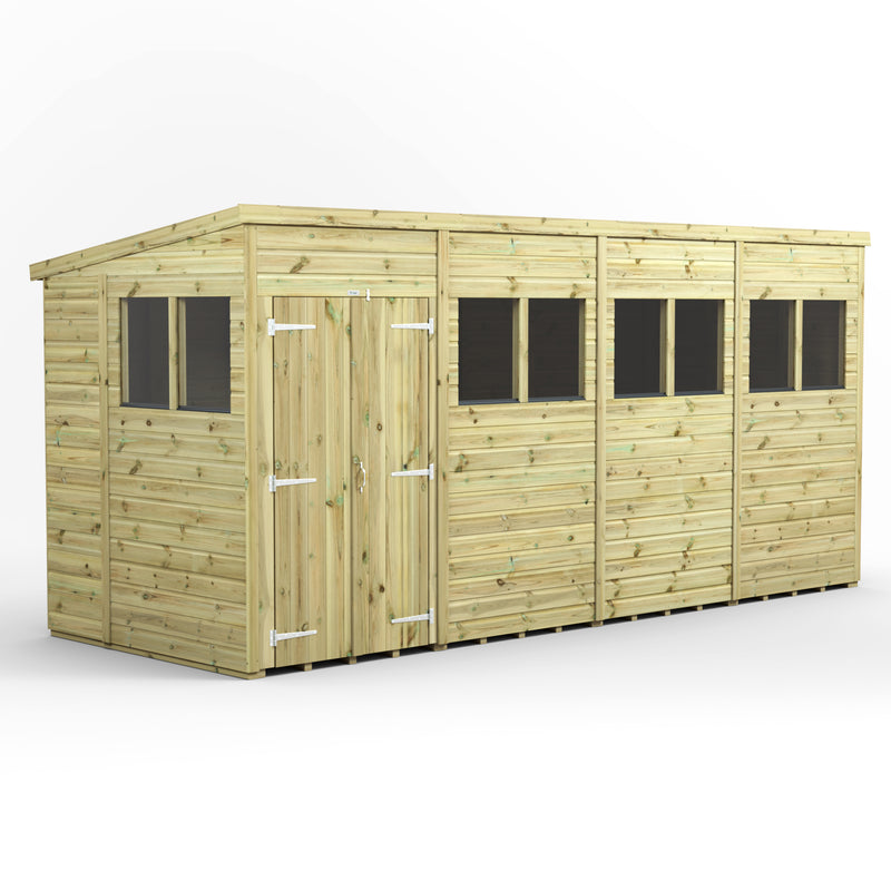 Extras | Double Door Option | Fast Delivery Power Premium Shiplap Pent Shed