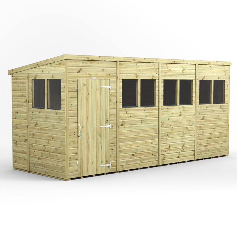 Fast Delivery Power Premium Shiplap Pent Shed