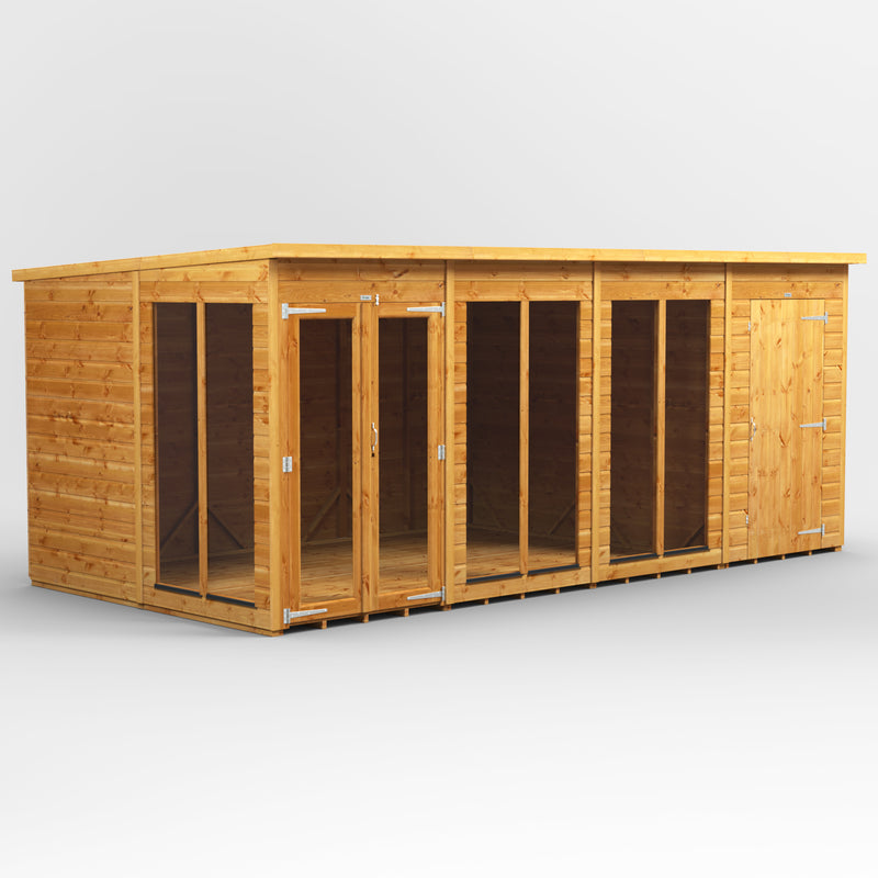 Fast Delivery Power Pent Summerhouse Combi With 4' Side Store