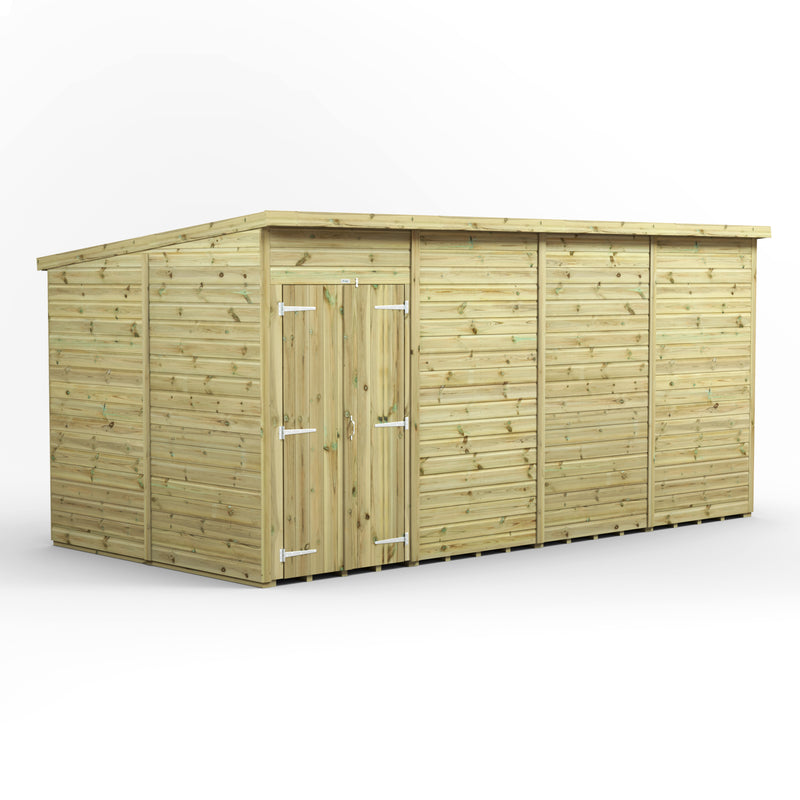 Extras | Double Door Option | Fast Delivery Power Premium Windowless Shiplap Pent Shed