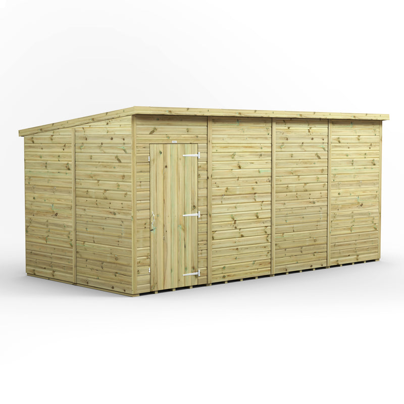 Fast Delivery Power Premium Windowless Shiplap Pent Shed