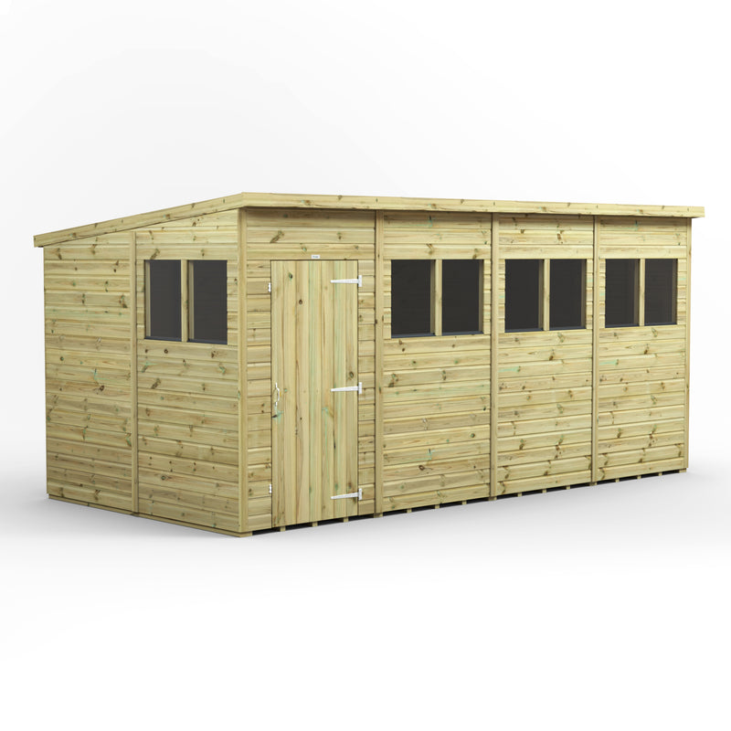 Fast Delivery Power Premium Shiplap Pent Shed