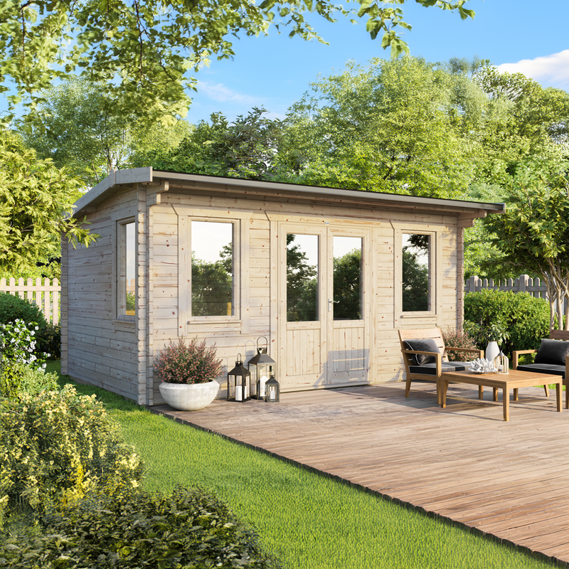 Express Power Classic Offset Apex Log Cabin