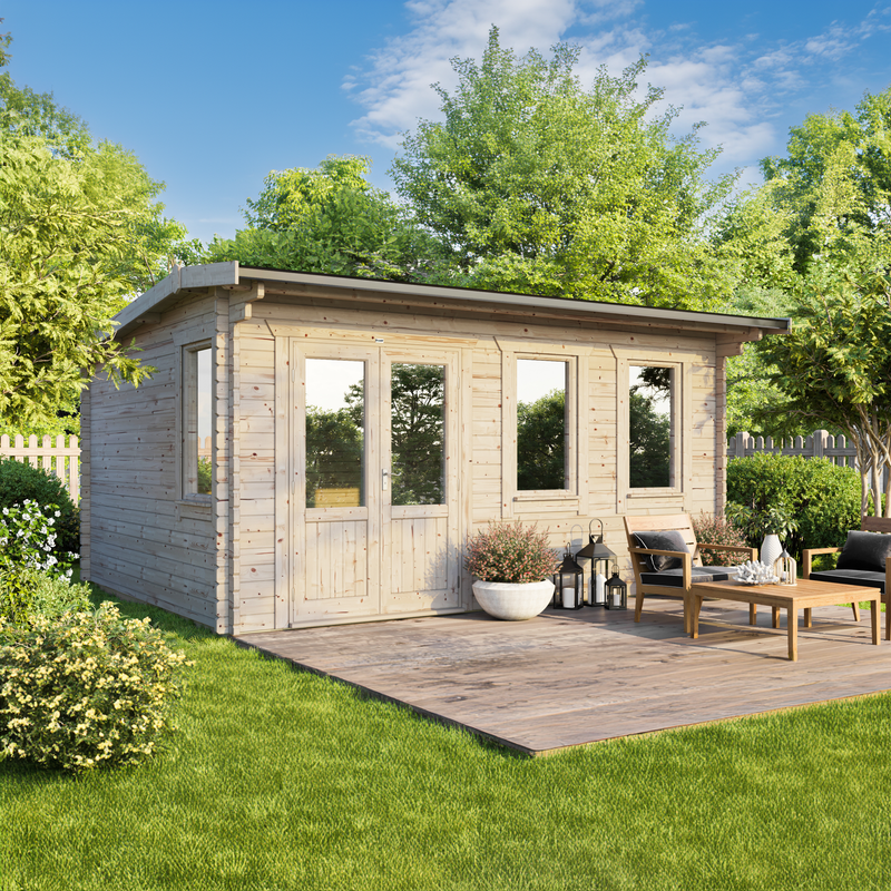 Express Power Classic Offset Apex Log Cabin