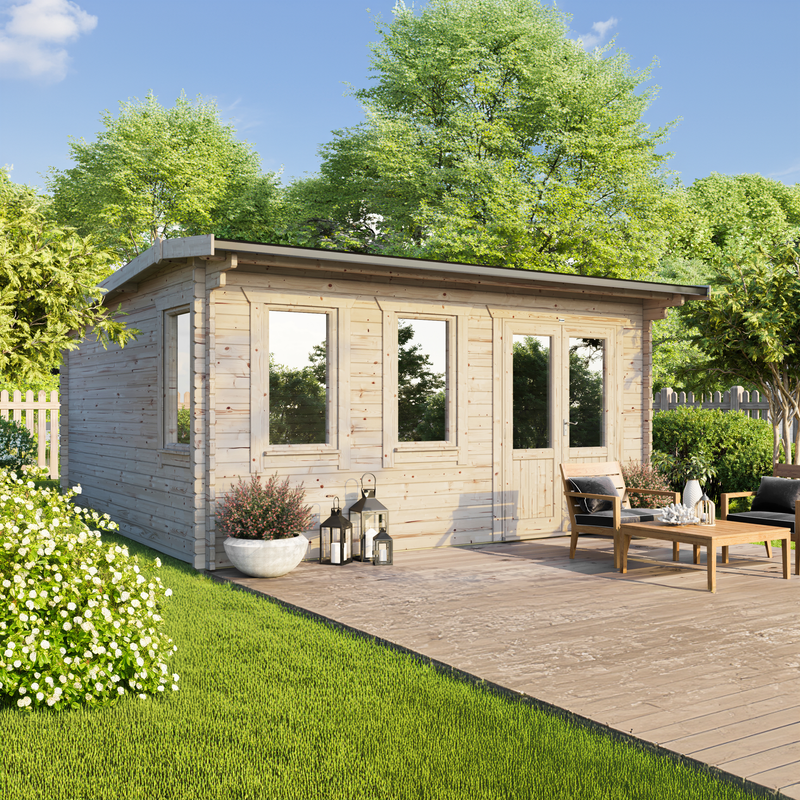 Express Power Classic Offset Apex Log Cabin