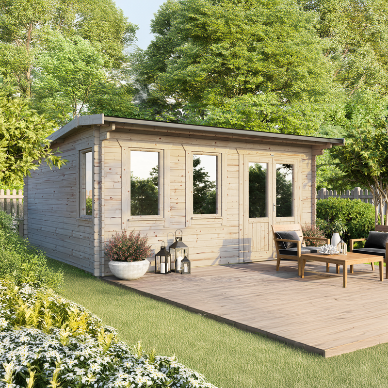 Express Power Classic Offset Apex Log Cabin