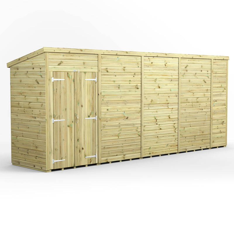 Extras | Double Door Option | Fast Delivery Power Premium Windowless Shiplap Pent Shed