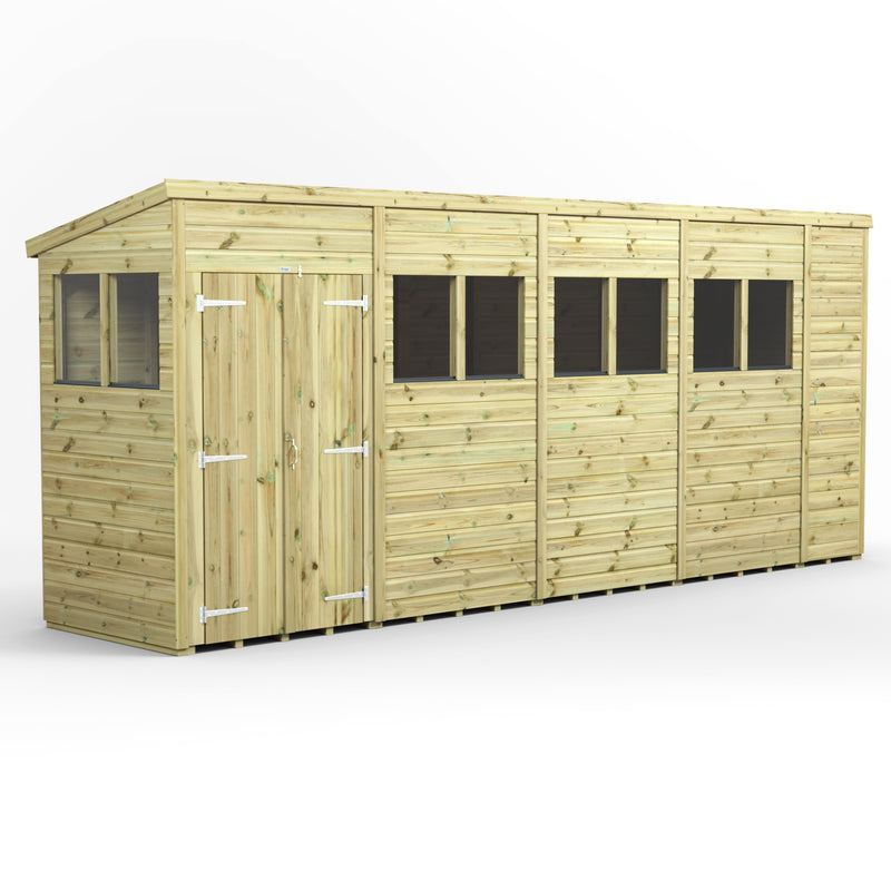 Extras | Double Door Option | Fast Delivery Power Premium Shiplap Pent Shed