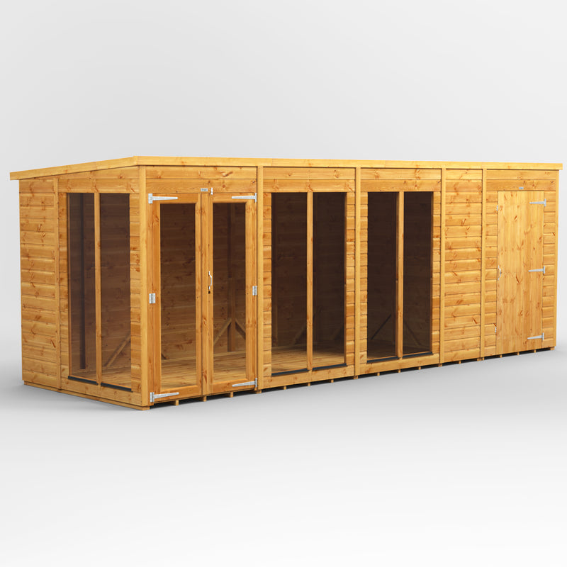 Fast Delivery Power Pent Summerhouse Combi With 4' Side Store
