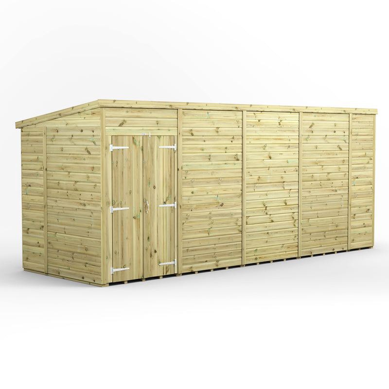 Extras | Double Door Option | Fast Delivery Power Premium Windowless Shiplap Pent Shed