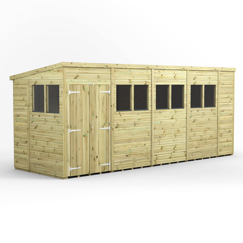 Extras | Double Door Option | Fast Delivery Power Premium Shiplap Pent Shed