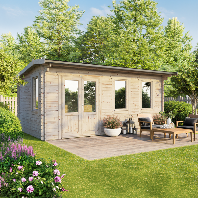 Express Power Classic Offset Apex Log Cabin