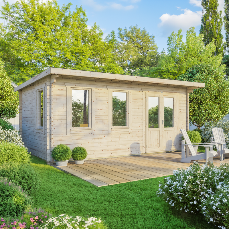 Express Power Classic Pent Log Cabin