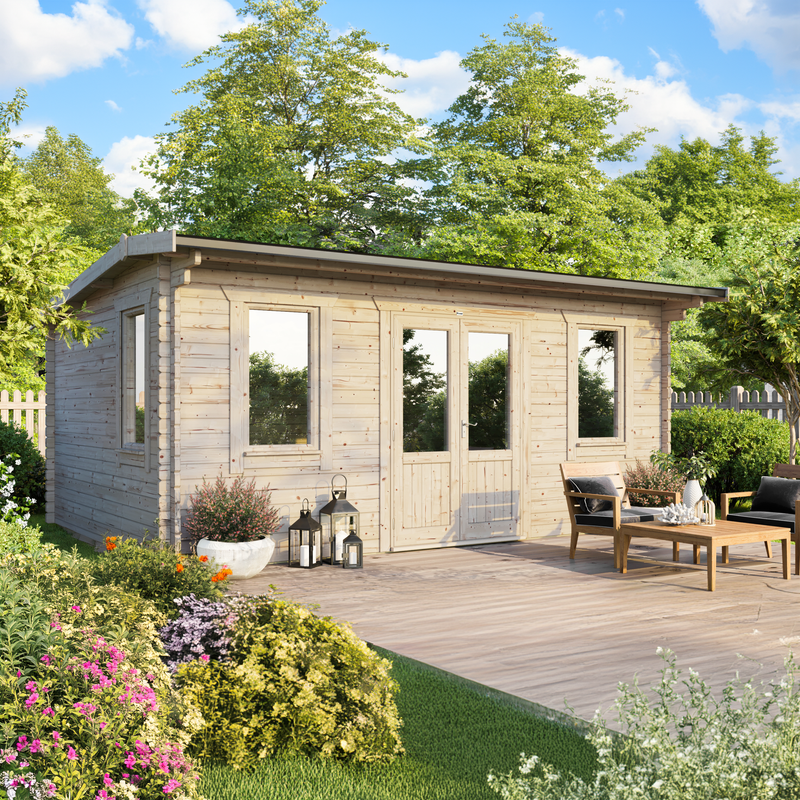 Express Power Classic Offset Apex Log Cabin