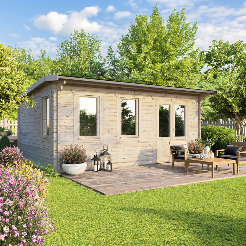 Express Power Classic Offset Apex Log Cabin