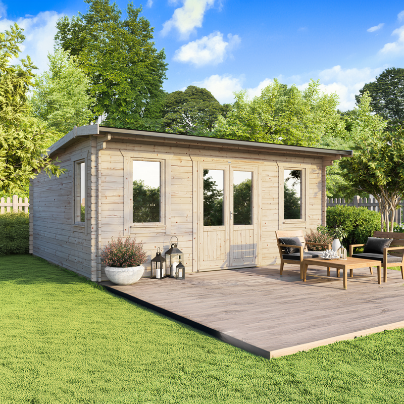 Express Power Classic Offset Apex Log Cabin