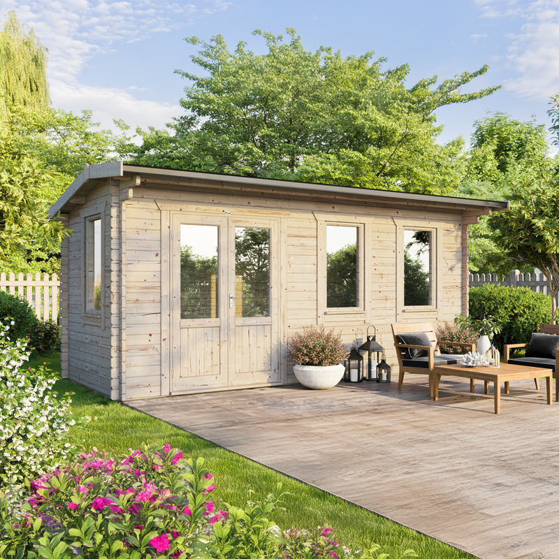 Express Power Classic Offset Apex Log Cabin