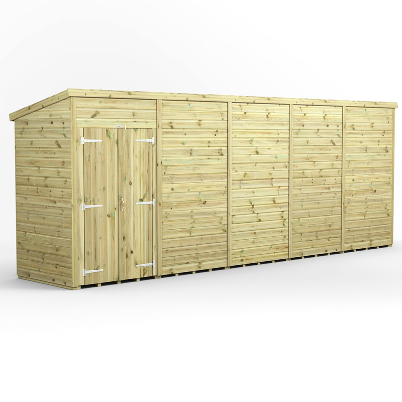 Extras | Double Door Option | Fast Delivery Power Premium Windowless Shiplap Pent Shed