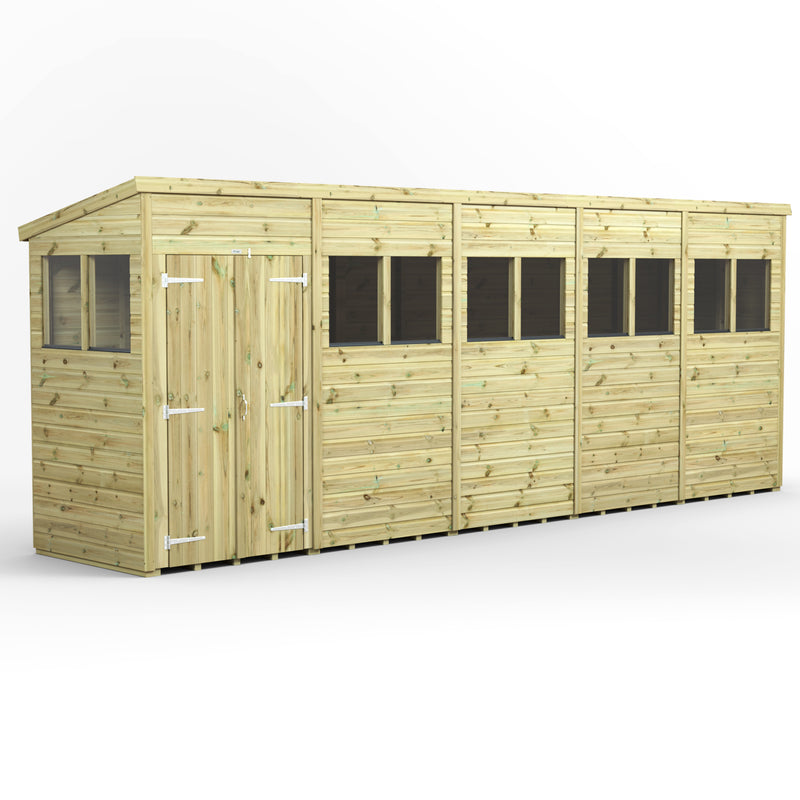 Extras | Double Door Option | Fast Delivery Power Premium Shiplap Pent Shed