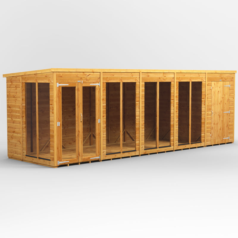 Fast Delivery Power Pent Summerhouse Combi With 4' Side Store