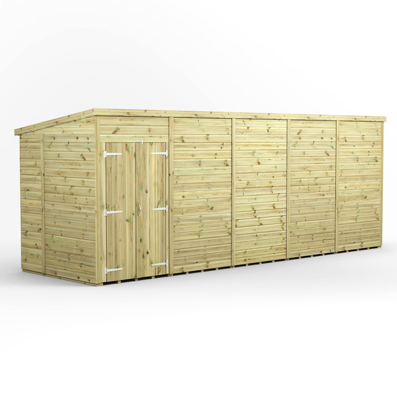 Extras | Double Door Option | Fast Delivery Power Premium Windowless Shiplap Pent Shed